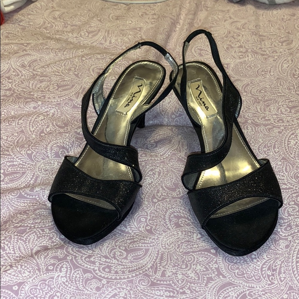 black sparkly heels!!